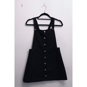 H&M Black Button Up Pinafore Dress Gently Used Size 8